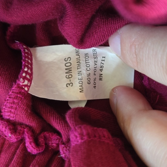 Lullaby Lane - 2-Piece Set with Floral Onesie & Paper Bag Waist Pants - Picture 6 of 7